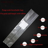 Maxbell 20x Mushroom Grow Bags Planting Tent Clear Breathable Mushroom Substrate Bag 20x12x50cm 0.06mm