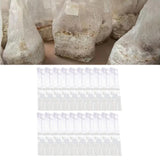 Maxbell 20x Mushroom Grow Bags Planting Tent Clear Breathable Mushroom Substrate Bag 10x8x50cm 0.08mm