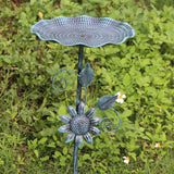 Maxbell Bird Bath for Outside Iron Decorative Birdbath Bowl for Porch Deck Courtyard Style A