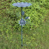 Maxbell Bird Bath for Outside Iron Decorative Birdbath Bowl for Porch Deck Courtyard Style A