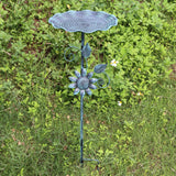 Maxbell Bird Bath for Outside Iron Decorative Birdbath Bowl for Porch Deck Courtyard Style A