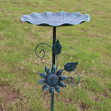 Maxbell Bird Bath for Outside Iron Decorative Birdbath Bowl for Porch Deck Courtyard Style A