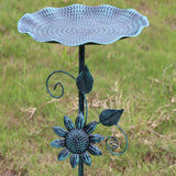 Maxbell Bird Bath for Outside Iron Decorative Birdbath Bowl for Porch Deck Courtyard Style A