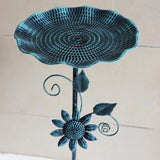 Maxbell Bird Bath for Outside Iron Decorative Birdbath Bowl for Porch Deck Courtyard Style A