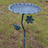 Maxbell Bird Bath for Outside Iron Decorative Birdbath Bowl for Porch Deck Courtyard Style B