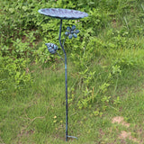 Maxbell Bird Bath for Outside Iron Decorative Birdbath Bowl for Porch Deck Courtyard Style B
