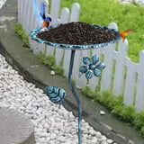 Maxbell Bird Bath for Outside Iron Decorative Birdbath Bowl for Porch Deck Courtyard Style B