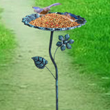 Maxbell Bird Bath for Outside Iron Decorative Birdbath Bowl for Porch Deck Courtyard Style B