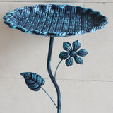 Maxbell Bird Bath for Outside Iron Decorative Birdbath Bowl for Porch Deck Courtyard Style B