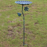 Maxbell Bird Bath for Outside Iron Decorative Birdbath Bowl for Porch Deck Courtyard Style B