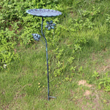Maxbell Bird Bath for Outside Iron Decorative Birdbath Bowl for Porch Deck Courtyard Style B