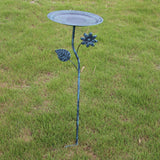 Maxbell Bird Bath for Outside Iron Decorative Birdbath Bowl for Porch Deck Courtyard Style C