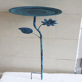 Maxbell Bird Bath for Outside Iron Decorative Birdbath Bowl for Porch Deck Courtyard Style C