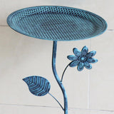 Maxbell Bird Bath for Outside Iron Decorative Birdbath Bowl for Porch Deck Courtyard Style C