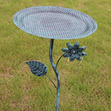 Maxbell Bird Bath for Outside Iron Decorative Birdbath Bowl for Porch Deck Courtyard Style C