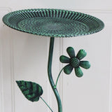 Maxbell Bird Bath for Outside Iron Decorative Birdbath Bowl for Porch Deck Courtyard Style D