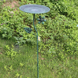 Maxbell Bird Bath for Outside Iron Decorative Birdbath Bowl for Porch Deck Courtyard Style D
