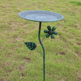 Maxbell Bird Bath for Outside Iron Decorative Birdbath Bowl for Porch Deck Courtyard Style D