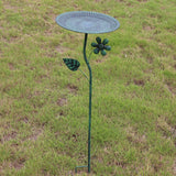 Maxbell Bird Bath for Outside Iron Decorative Birdbath Bowl for Porch Deck Courtyard Style D