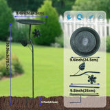 Maxbell Bird Bath for Outside Iron Decorative Birdbath Bowl for Porch Deck Courtyard Style D