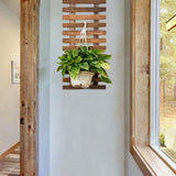 Maxbell Wall Planter Wall Decoration Wooden Hanging Planter for Garden Patio Balcony Length 60cm