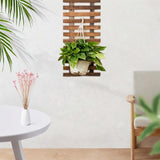 Maxbell Wall Planter Wall Decoration Wooden Hanging Planter for Garden Patio Balcony Length 60cm