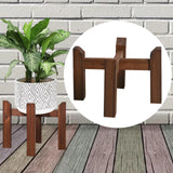 Maxbell Plant Shelf Wood Portable Planter Rack for Potted Plants Living Room Balcony Brown Single Layer