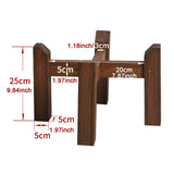 Maxbell Plant Shelf Wood Portable Planter Rack for Potted Plants Living Room Balcony Brown Single Layer