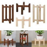Maxbell Plant Shelf Wood Portable Planter Rack for Potted Plants Living Room Balcony Brown Single Layer