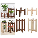 Maxbell Plant Shelf Wood Portable Planter Rack for Potted Plants Living Room Balcony Brown Single Layer