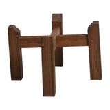 Maxbell Plant Shelf Wood Portable Planter Rack for Potted Plants Living Room Balcony Brown Single Layer