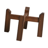 Maxbell Plant Shelf Wood Portable Planter Rack for Potted Plants Living Room Balcony Brown Single Layer