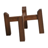 Maxbell Plant Shelf Wood Portable Planter Rack for Potted Plants Living Room Balcony Brown Single Layer