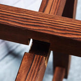 Maxbell Plant Shelf Wood Portable Planter Rack for Potted Plants Living Room Balcony Brown Single Layer
