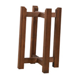 Maxbell Plant Shelf Wood Portable Planter Rack for Potted Plants Living Room Balcony Brown Double Layer