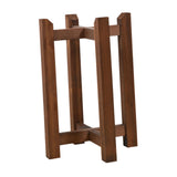 Maxbell Plant Shelf Wood Portable Planter Rack for Potted Plants Living Room Balcony Brown Double Layer