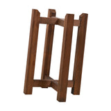 Maxbell Plant Shelf Wood Portable Planter Rack for Potted Plants Living Room Balcony Brown Double Layer
