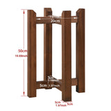 Maxbell Plant Shelf Wood Portable Planter Rack for Potted Plants Living Room Balcony Brown Double Layer