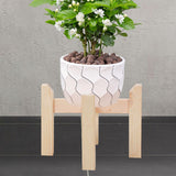 Maxbell Plant Shelf Wood Portable Planter Rack for Potted Plants Living Room Balcony Beige Single Layer
