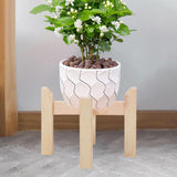 Maxbell Plant Shelf Wood Portable Planter Rack for Potted Plants Living Room Balcony Beige Single Layer