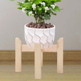 Maxbell Plant Shelf Wood Portable Planter Rack for Potted Plants Living Room Balcony Beige Single Layer