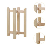 Maxbell Plant Shelf Wood Portable Planter Rack for Potted Plants Living Room Balcony Beige Double Layer