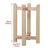 Maxbell Plant Shelf Wood Portable Planter Rack for Potted Plants Living Room Balcony Beige Double Layer