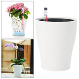 Maxbell Self Watering Planter Sturdy Planting Pot Flower Pot for House Plant Flowers White