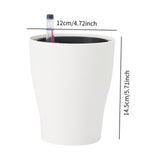 Maxbell Self Watering Planter Sturdy Planting Pot Flower Pot for House Plant Flowers White