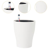 Maxbell Self Watering Planter Sturdy Planting Pot Flower Pot for House Plant Flowers White
