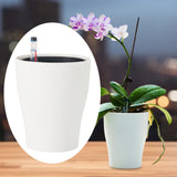 Maxbell Self Watering Planter Sturdy Planting Pot Flower Pot for House Plant Flowers White