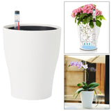 Maxbell Self Watering Planter Sturdy Planting Pot Flower Pot for House Plant Flowers White