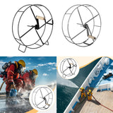 Maxbell Garden Hose Reel Cart Iron Pressure Washer Hose Reel for Wall Floor Cleaning Standing Leg Type