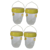 Maxbell 4 Pieces Wasp Traps Outdoor Hanging for Flies Outside Farm Bee Traps Catcher Yellow